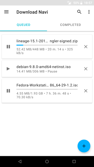تطبيق Download Navi | مجاني، مفتوح المصدر لإدارة التحميلات للاندرويد 5 Download Navi 01