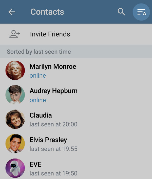 تحميل تليجرام Telegram APK" أفضل بديل للواتساب على الموبايل 6 Sorting Contacts with Telegram v5.6.1