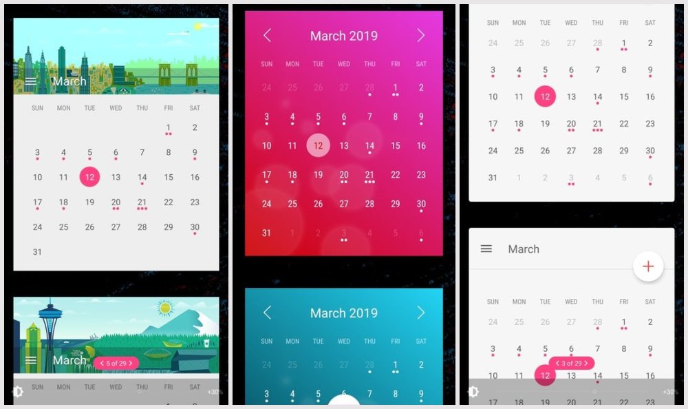 أفضل 5 تطبيقات Widget (نوافذ مُصغرة) لعرض التقويم على الاندرويد 7 تطبيق Widget Month