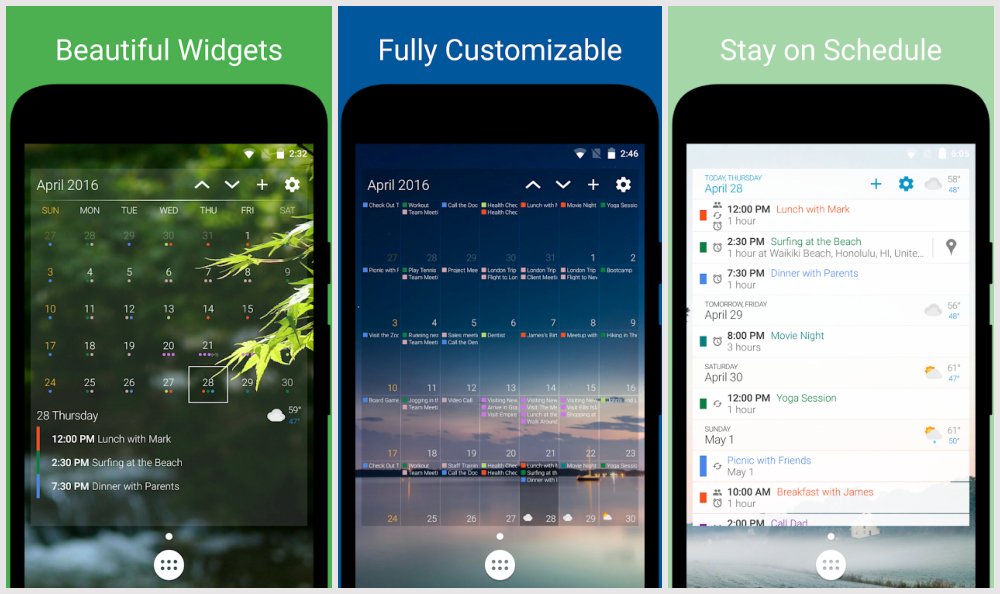 أفضل 5 تطبيقات Widget (نوافذ مُصغرة) لعرض التقويم على الاندرويد 8 تطبيق DigCal