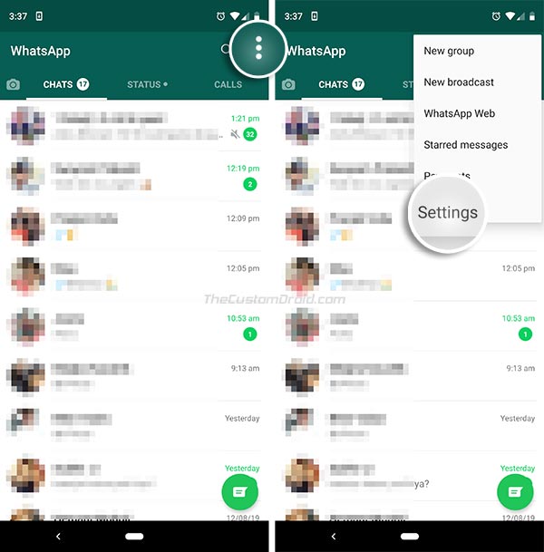 تحميل تطبيق WhatsApp v2.19.226 apk | قفل محادثات وصور واتساب بالبصمة 5 إذهب إلى إعدادات واتساب