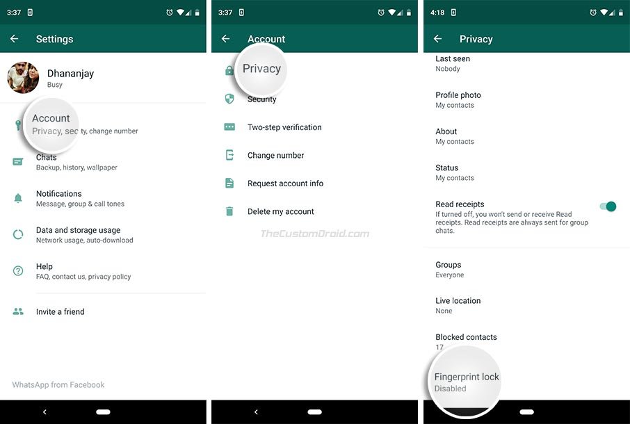 تحميل تطبيق WhatsApp v2.19.226 apk | قفل محادثات وصور واتساب بالبصمة 6 Enable WhatsApp Fingerprint Lock 02