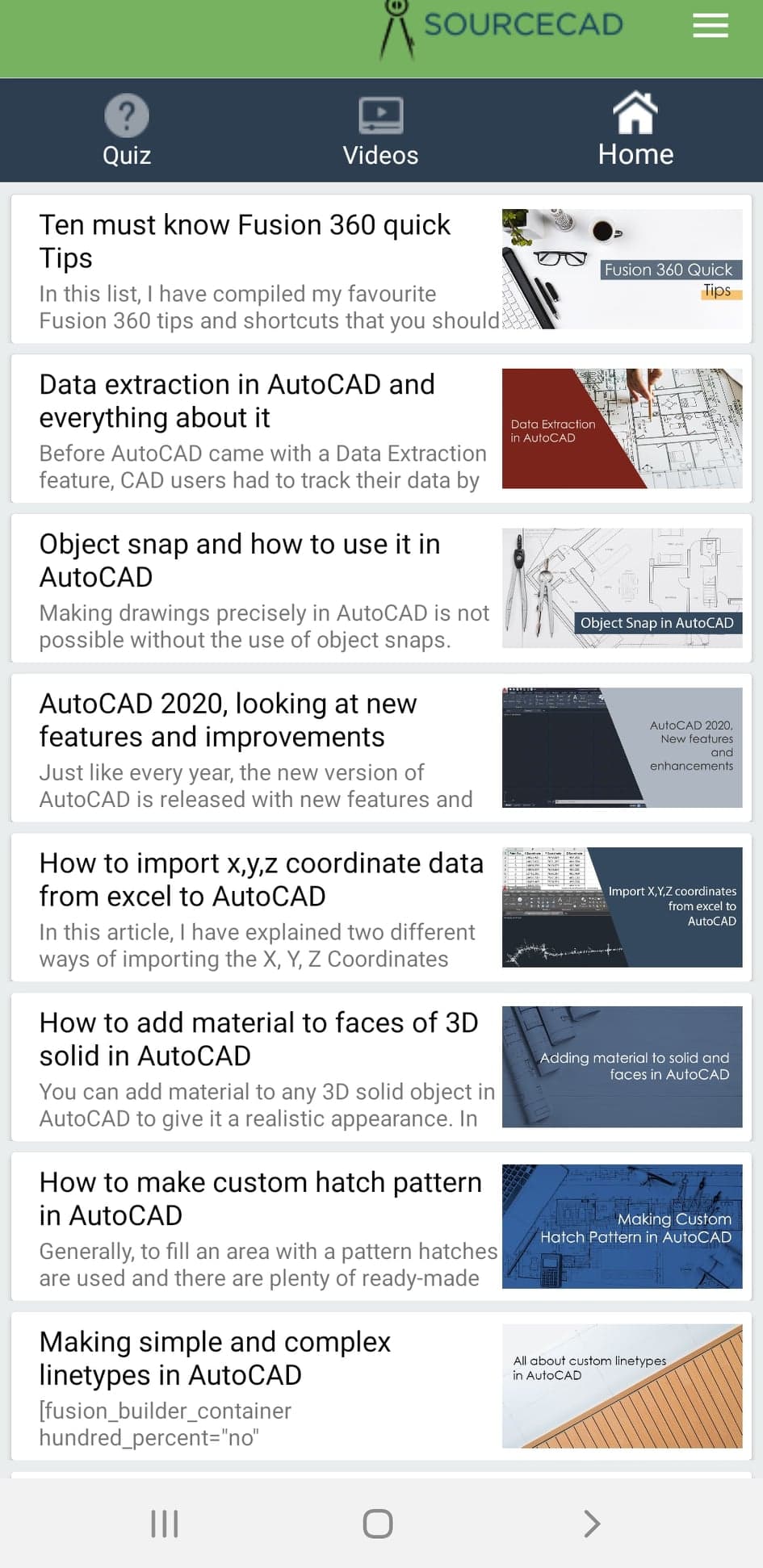 أفضل تطبيقات لتعليم الأوتوكاد | يمكنك الآن تعلم AutoCAD على الاندرويد! 10 قسم Home
