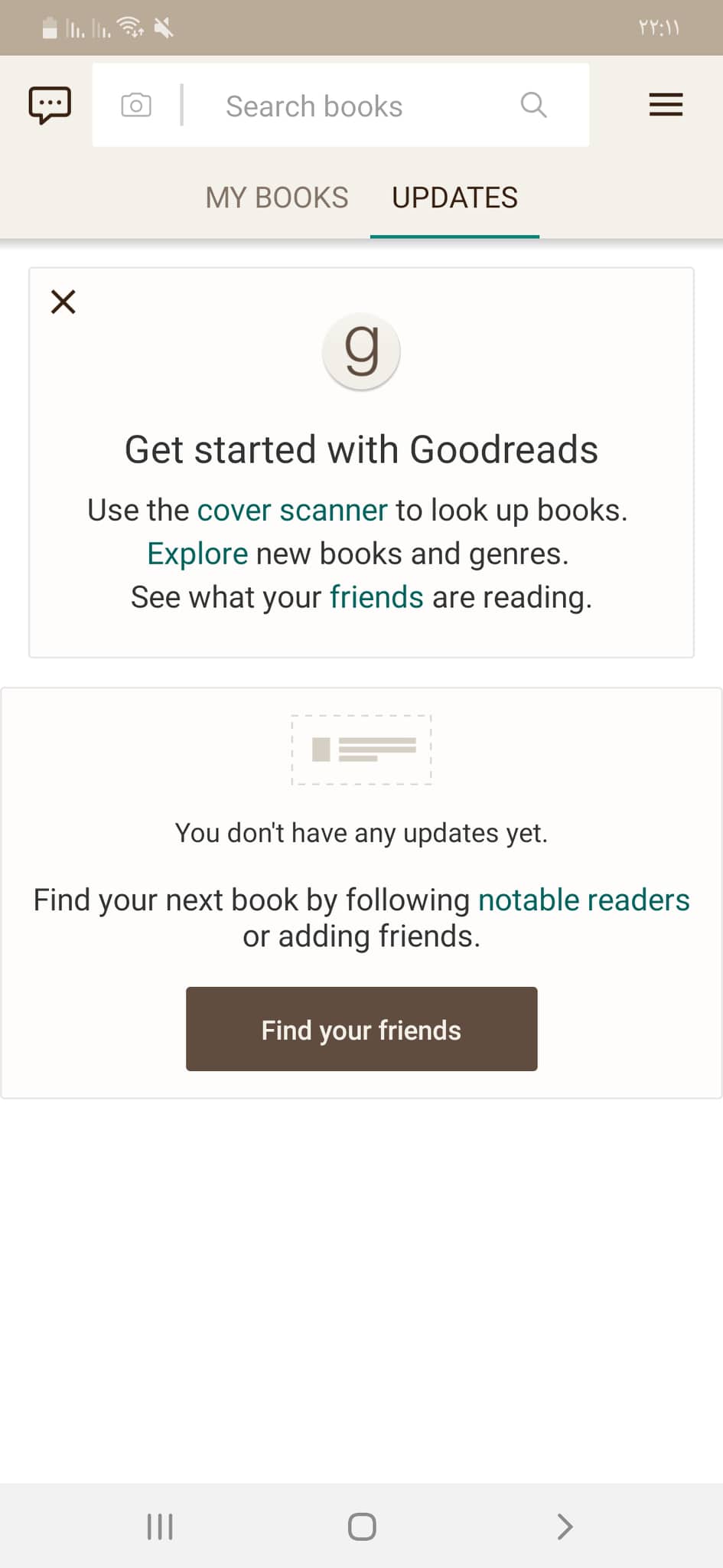 تحميل جود ريدز Goodreads APK أفضل تطبيق لمحبي قراءة الكتب 19 الصفحة الرئيسية لتطبيق Goodreads