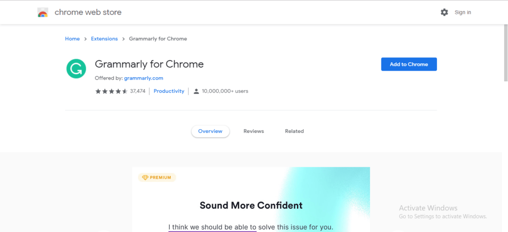 تطبيق Grammarly | أول تطبيق لتصحيح الأخطاء الإملائية باللغة الإنجليزية مجانًا 5 الصفحة الرئيسية لإضافة Grammarly