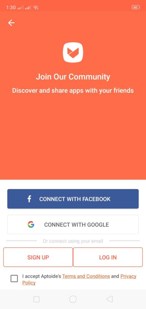 تحميل Aptoide 2025: أفضل متجر بديل لتنزيل التطبيقات والألعاب مجانًا للأندرويد 7 انشاء حساب في متجر ابتويد لتنزيل احدث التطبيقات مجانا