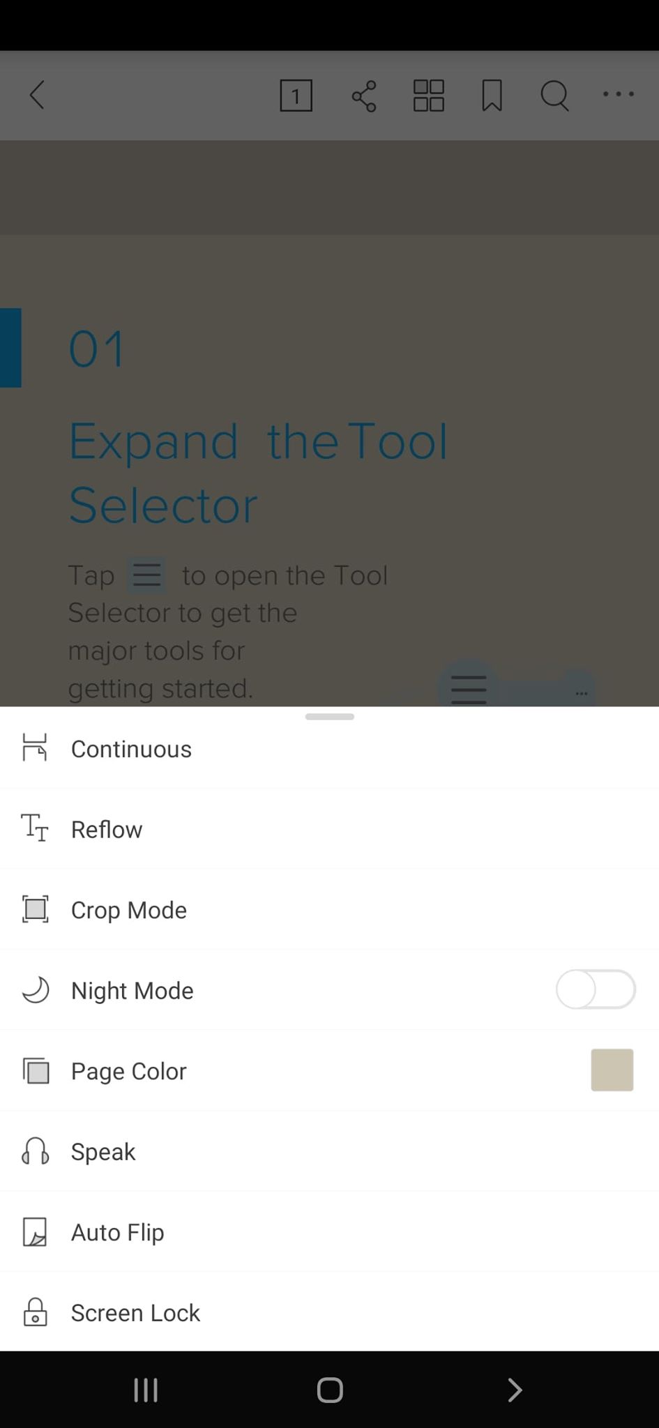 فوكست ريدر موبايل 2020 | 7.2.1 Foxit PDF Reader Mobile | تحرير PDF للاندرويد 12 مجموعة رائعة من الأدوات الخاصة بالملف كتفعيل الوضع الليلي، وتغيير لون خلفية الملف