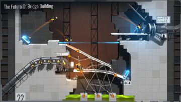أفضل 7 ألعاب البازل والألغاز للاندرويد في متجر جوجل بلاي 8 لعبة Bridge Constructor Portal من ألعاب الذكاء للاندرويد
