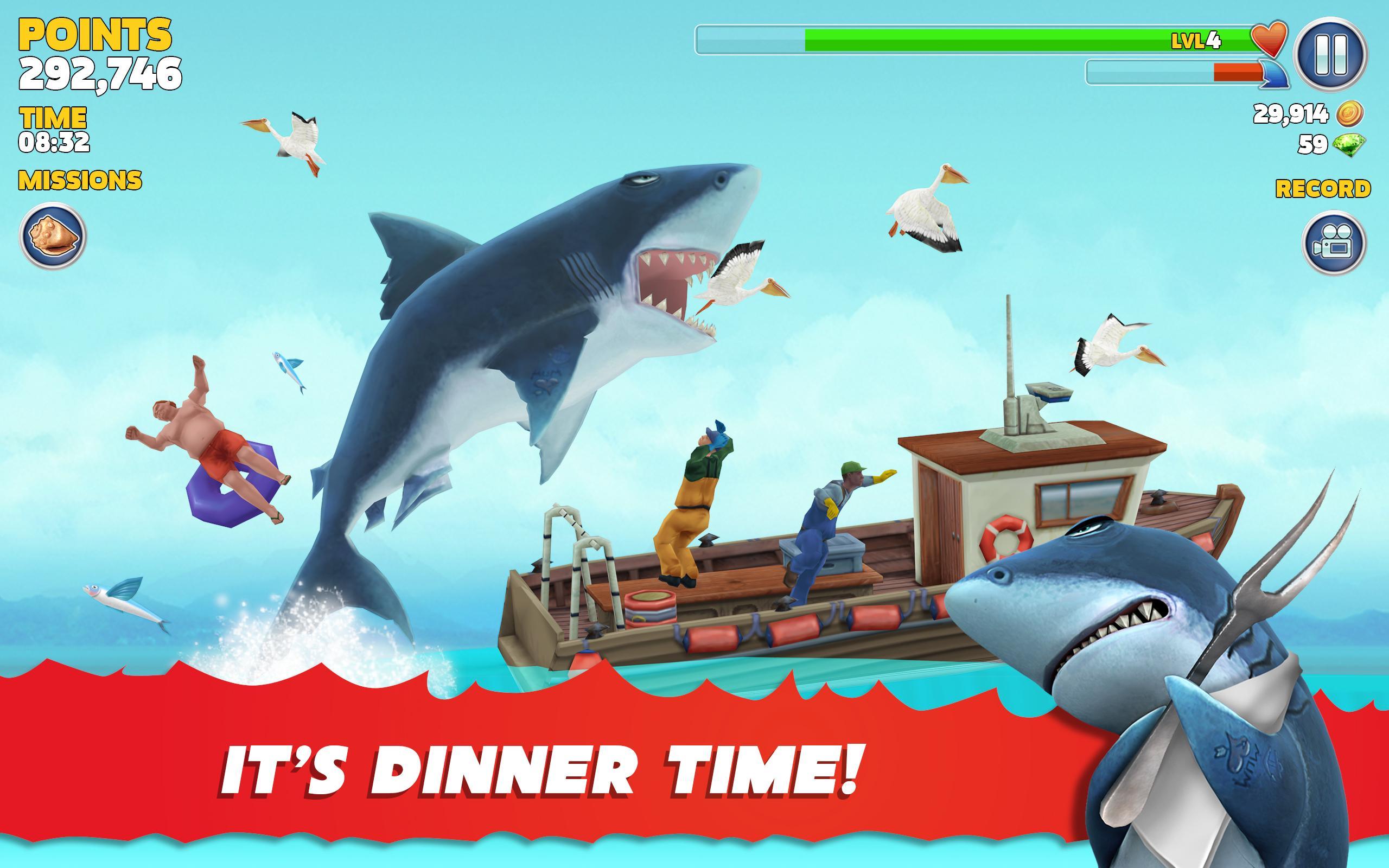 تحميل لعبة القرش الجائع Hungry Shark Evolution APK رابط مباشر 6 لعبة Hungry Shark مهكرة