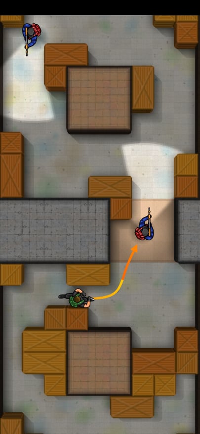 تحميل لعبة قاتل الصياد Hunter Assassin apk للاندرويد والايفون 6 السهم المحدد في لعبة لعبة Hunter Assassin