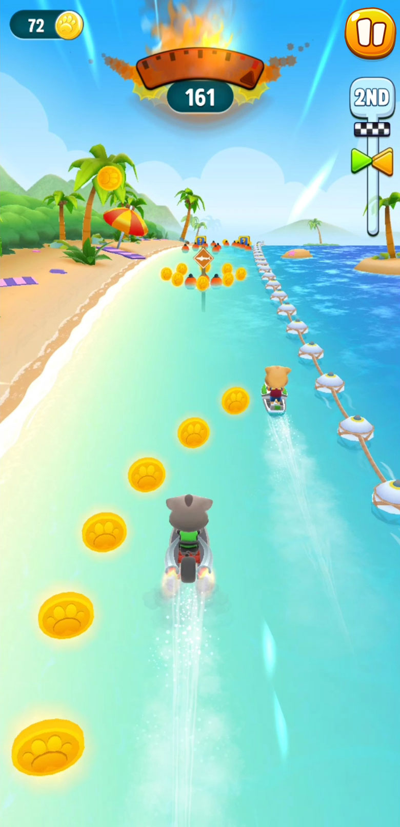 تحميل جت سكي توم المتكلم 2 Talking Tom Jetski APK رابط مباشر 7 سير في خط مستقيم في لعبة جت سكي توم 2