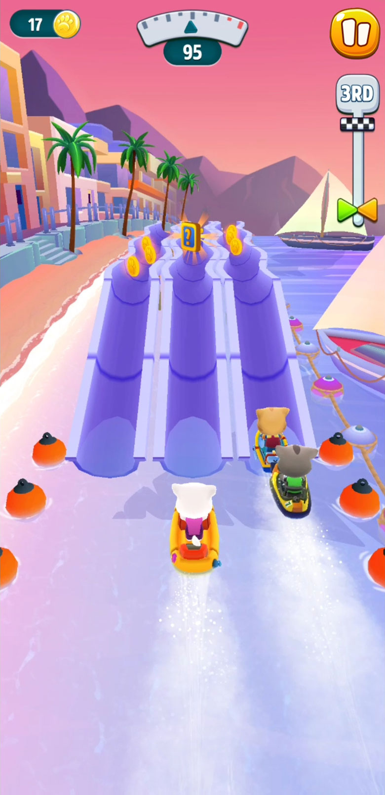 تحميل جت سكي توم المتكلم 2 Talking Tom Jetski APK رابط مباشر 11 عندما تلعب لعبة جت سكي توم 2، اتخذ مسارات مختلفة عن خصومك