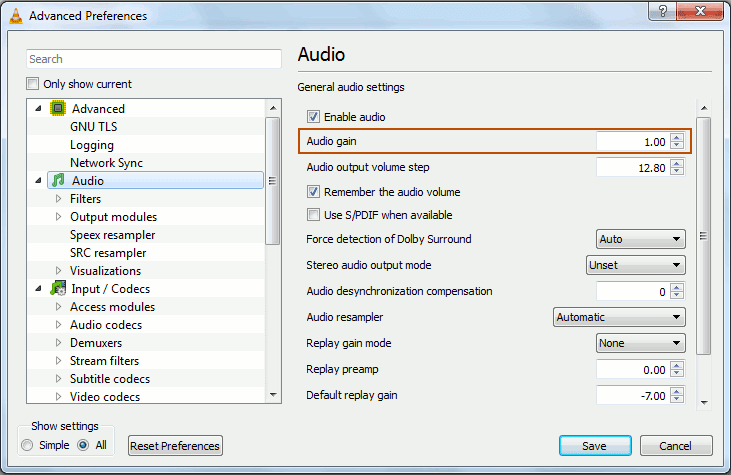 تحميل في ال سي 2021: VLC v3.3.4 APK, EXE أفضل مشغل للصوت والفيديو 18 الضغط على Audio ثم Audio gain في برنامج في ال سي بلاير لرفع درجات الصوت