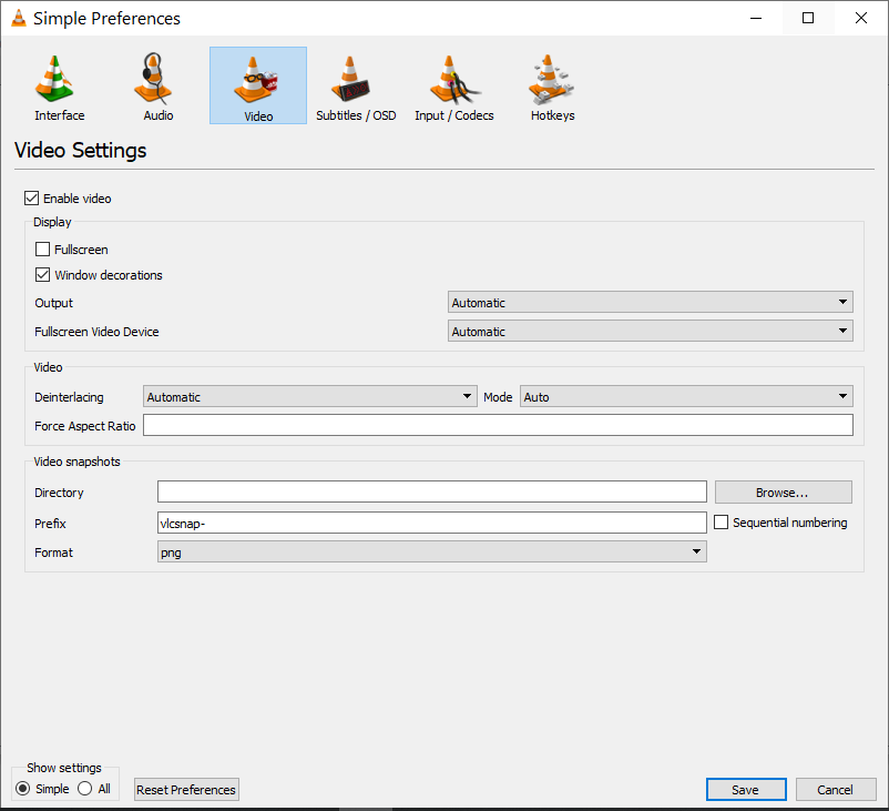 تحميل في ال سي 2021: VLC v3.3.4 APK, EXE أفضل مشغل للصوت والفيديو 19 قائمة Video الموجودة في قائمة Preferences