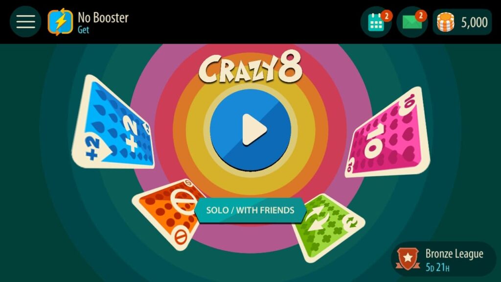 تحميل لعبة أونو Crazy 8 Multiplayer APK للاندرويد والايفون (8 المجنونة) 11 الضغط على Solo / With friends