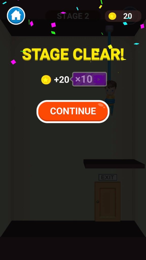 تحميل لعبة Rescue Cut APK لعبة بازل قطع الإنقاذ للموبايل! 7 نجاح المستوى الثاني في لعبة Rescue Cut
