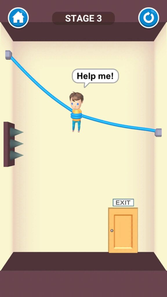 تحميل لعبة Rescue Cut APK لعبة بازل قطع الإنقاذ للموبايل! 8 ظهور المسامير في لعبة Rescue Cut
