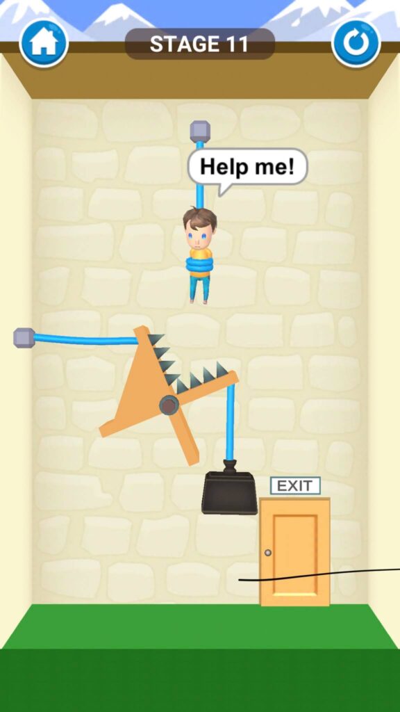 تحميل لعبة Rescue Cut APK لعبة بازل قطع الإنقاذ للموبايل! 11 مستوى رقم 11 في لعبة Rescue Cut