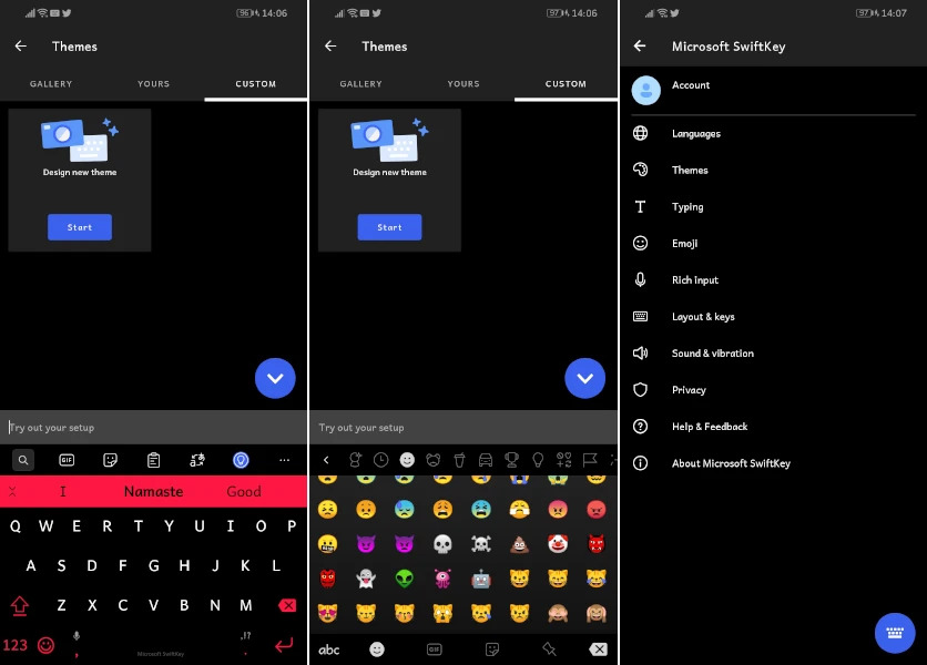 افضل 10 تطبيقات لوحة مفاتيح للاندرويد قم بتغيير شكل كيبورد هاتفك الآن! 6 Microsoft SwiftKey emoji keyboard