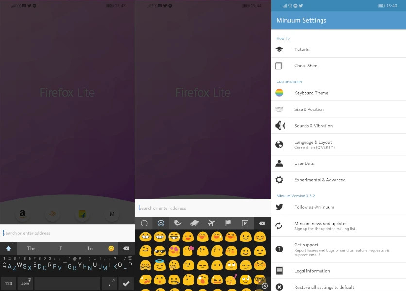 افضل 10 تطبيقات لوحة مفاتيح للاندرويد قم بتغيير شكل كيبورد هاتفك الآن! 10 Minuum Emoji Keyboard