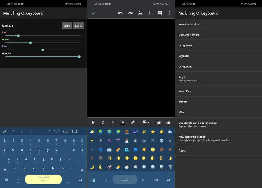 افضل 10 تطبيقات لوحة مفاتيح للاندرويد قم بتغيير شكل كيبورد هاتفك الآن! 14 Multiling O Keyboard Emoji Keyboard