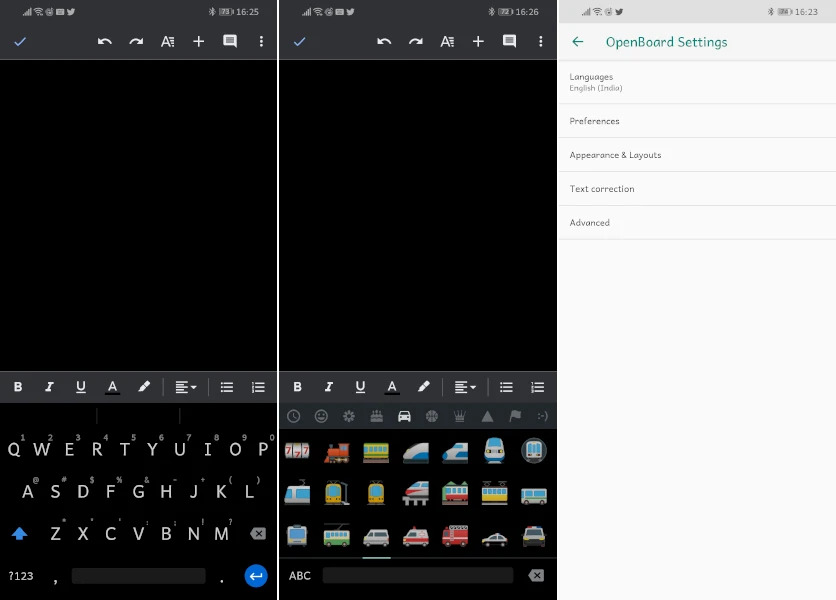 افضل 10 تطبيقات لوحة مفاتيح للاندرويد قم بتغيير شكل كيبورد هاتفك الآن! 12 OpenBoard emoji keyboard