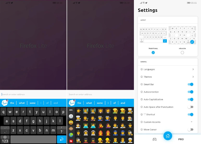 افضل 10 تطبيقات لوحة مفاتيح للاندرويد قم بتغيير شكل كيبورد هاتفك الآن! 9 Typewise Custom Emoji Keyboard