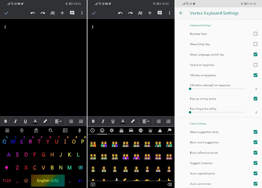 افضل 10 تطبيقات لوحة مفاتيح للاندرويد قم بتغيير شكل كيبورد هاتفك الآن! 13 Vertex Emoji Keyboard