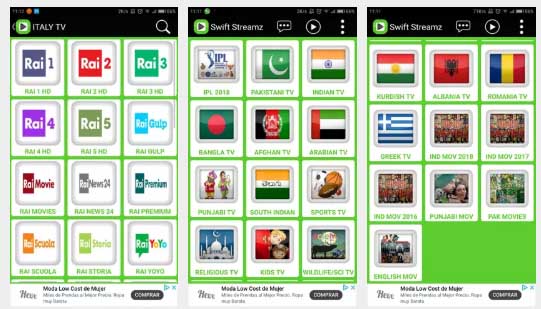 تحميل سويفت ستريمز Swift Streamz APK مشاهدة قنوات التلفزيون الآن! 7 Swift Streamz