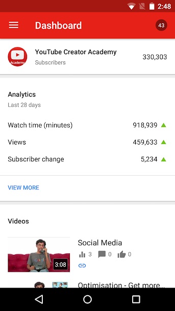 تحميل تطبيق استوديو اليوتيوب YouTube Studio APK إدارة قناة اليوتيوب 7 استوديو يوتيوب