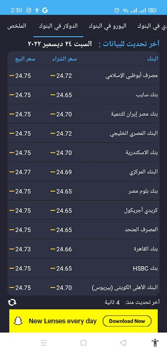 تحميل الدولار اليوم في مصر بكام؟ APK 2.0.6 في البنك والسوق السوداء 2024 للموبايل 7 الدولار اليوم في مصر بكام