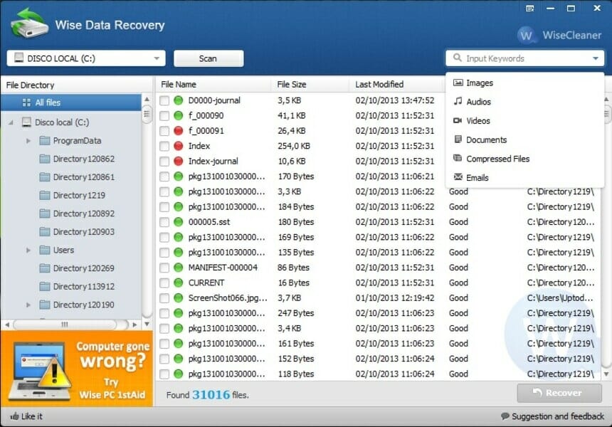 تحميل Wise Data Recovery 6.1.3 أفضل برنامج استرجاع الملفات المحذوفة في 2023 6 برنامج wise data recovery